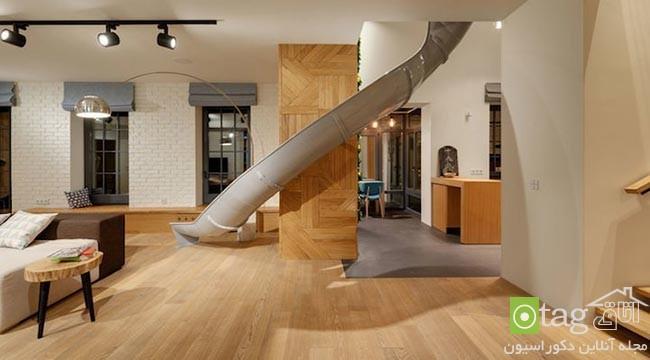 معماری داخلی آپارتمان دوبلکس با ویژگی خلاقانه مناسب خردسالان