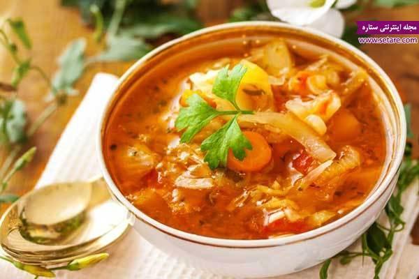 طرز تهیه سوپ سبزیجات رژیمی (سوپ چربی سوز)